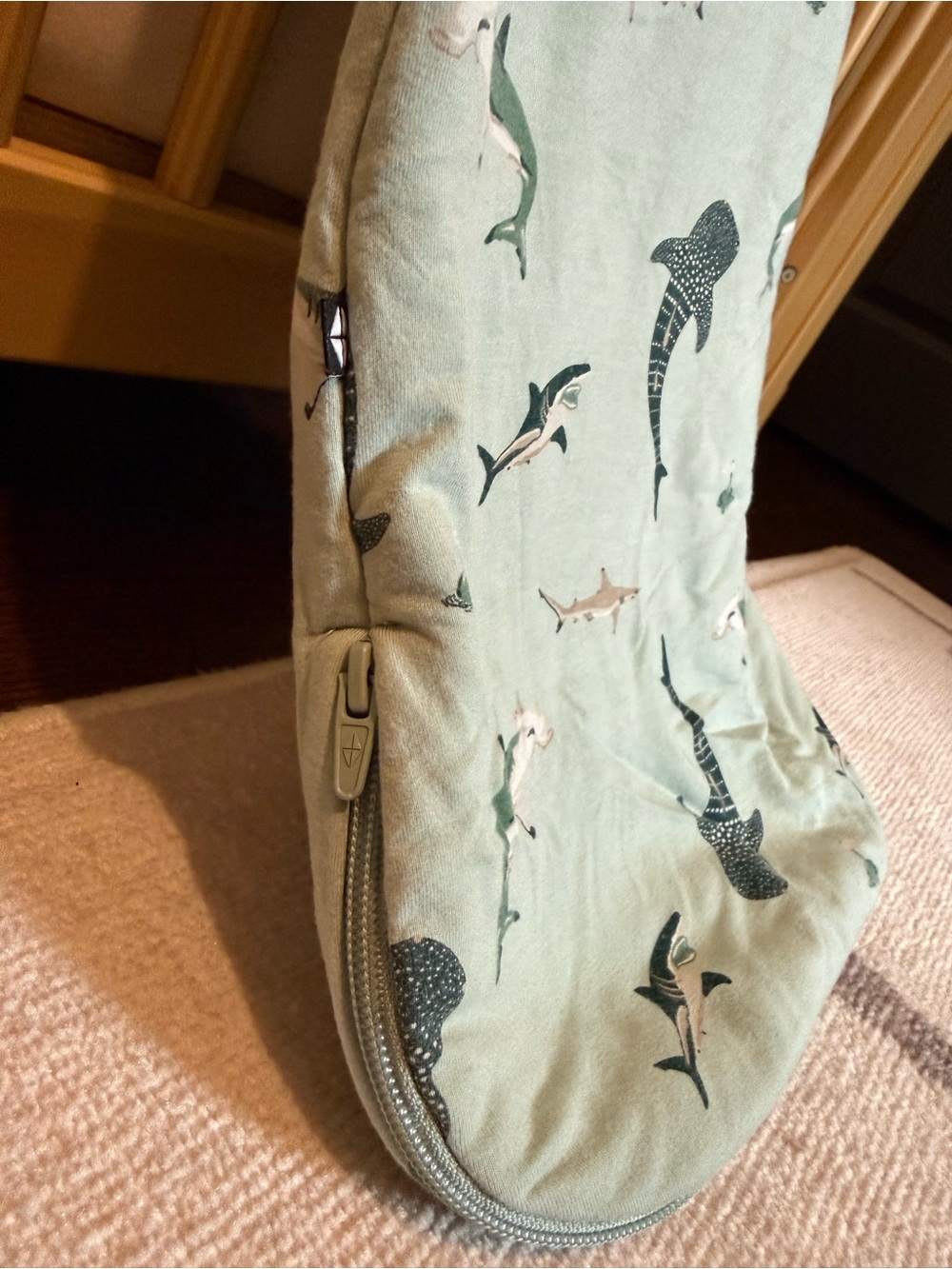 Kyte Baby Sage Shark Bamboo Sleep Bag 1.0 TOG (Medium 6-18M, EUC) - Picture 4 of 5